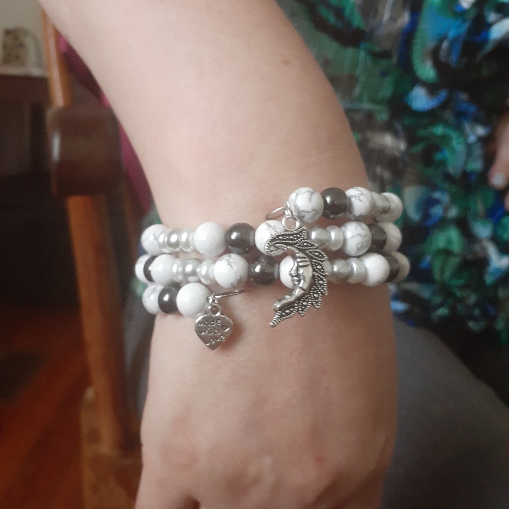 Handmade memory wire bracelet